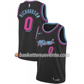 Maillot Basket Miami Heat Josh Richardson 0 2018-19 Nike City Edition Noir Swingman - Homme